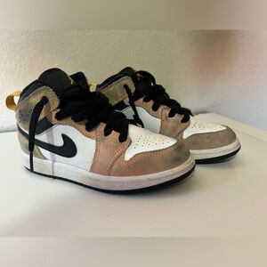 Jordan Kids Black/Tan/White Sneakers